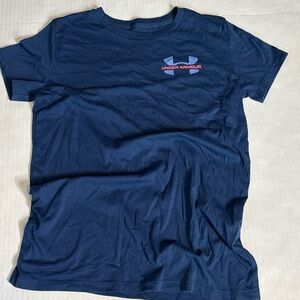 Under Armour Women’s XS Loose Fit Dark Blue Logo Tee Active Wear
